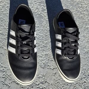 Adidas David Beckham Sz 7.5  Leather Black Sneakers Lace Up Men